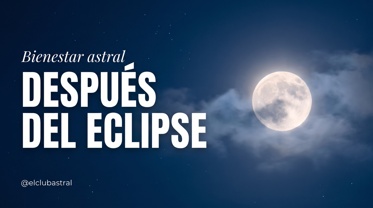 Luna serena en cielo azul — guía de El Club Astral sobre qué hacer después de un eclipse